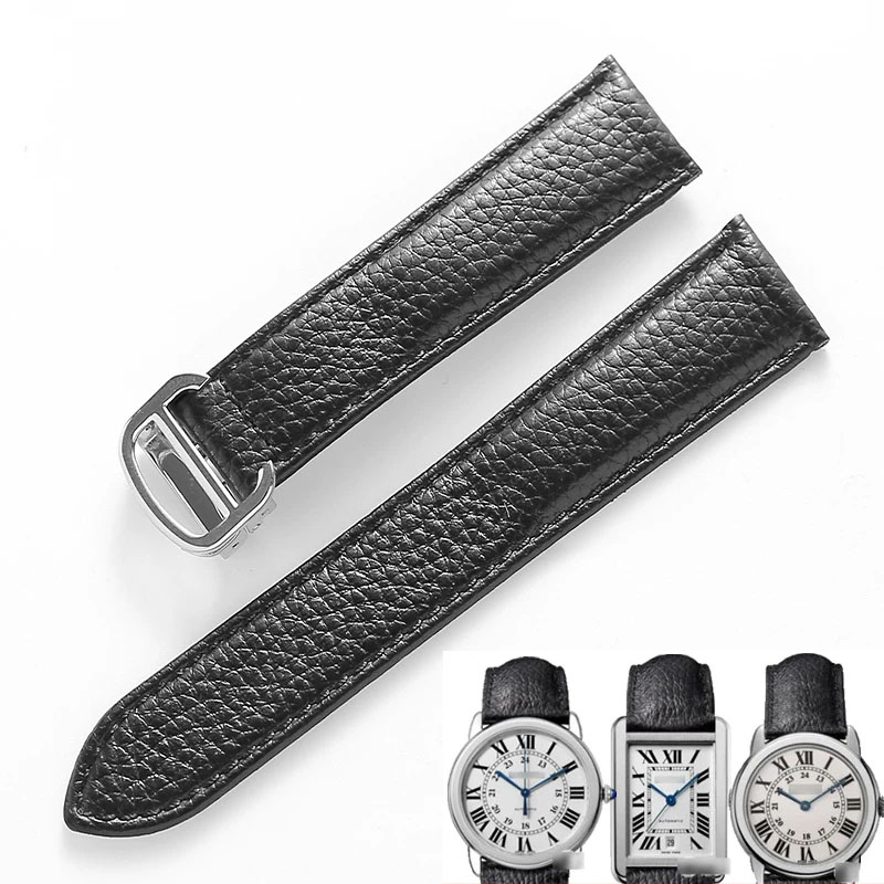 Luxury Watch Engraving - Correa de reloj de cuero genuino