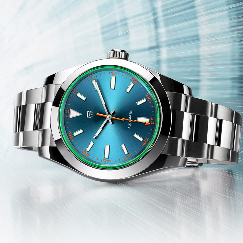 Luxury Watch Green Dial - Relojes mecánicos PAGANI DESIGN de cristal