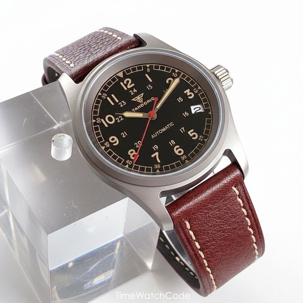 Automatic Pilot Watch - Reloj personalizado de titanio NH35A, reloj