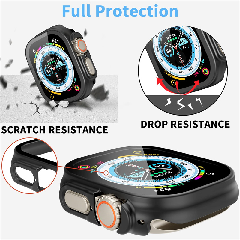 Vidrio + funda para Apple Watc - Luxury Watch Protection Film reseña y precio