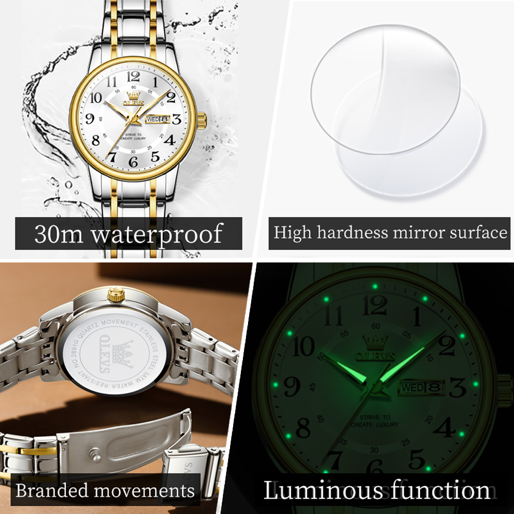 OLEVS 2891 relojes de marca de - Luxury Watch Green reseña y precio