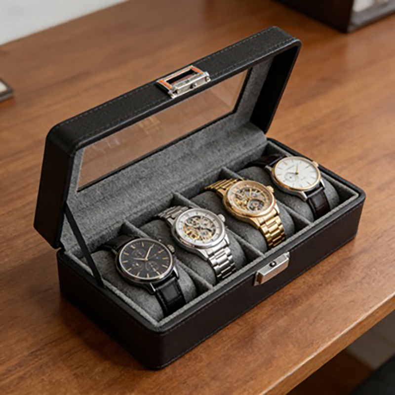 Caja para relojes de 4 compart - Luxury Watch Travel Case reseña y precio