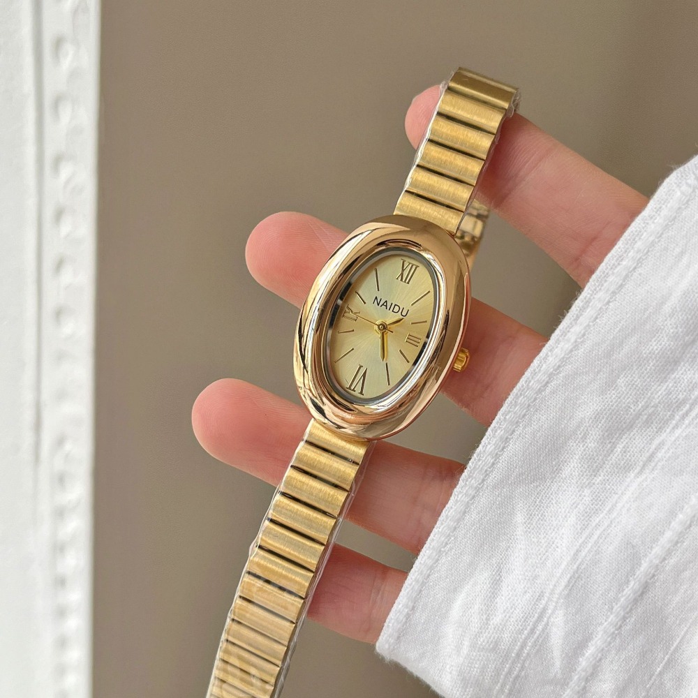 Reloj de cuarzo ovalado dorado - Lux Watch reseña y precio