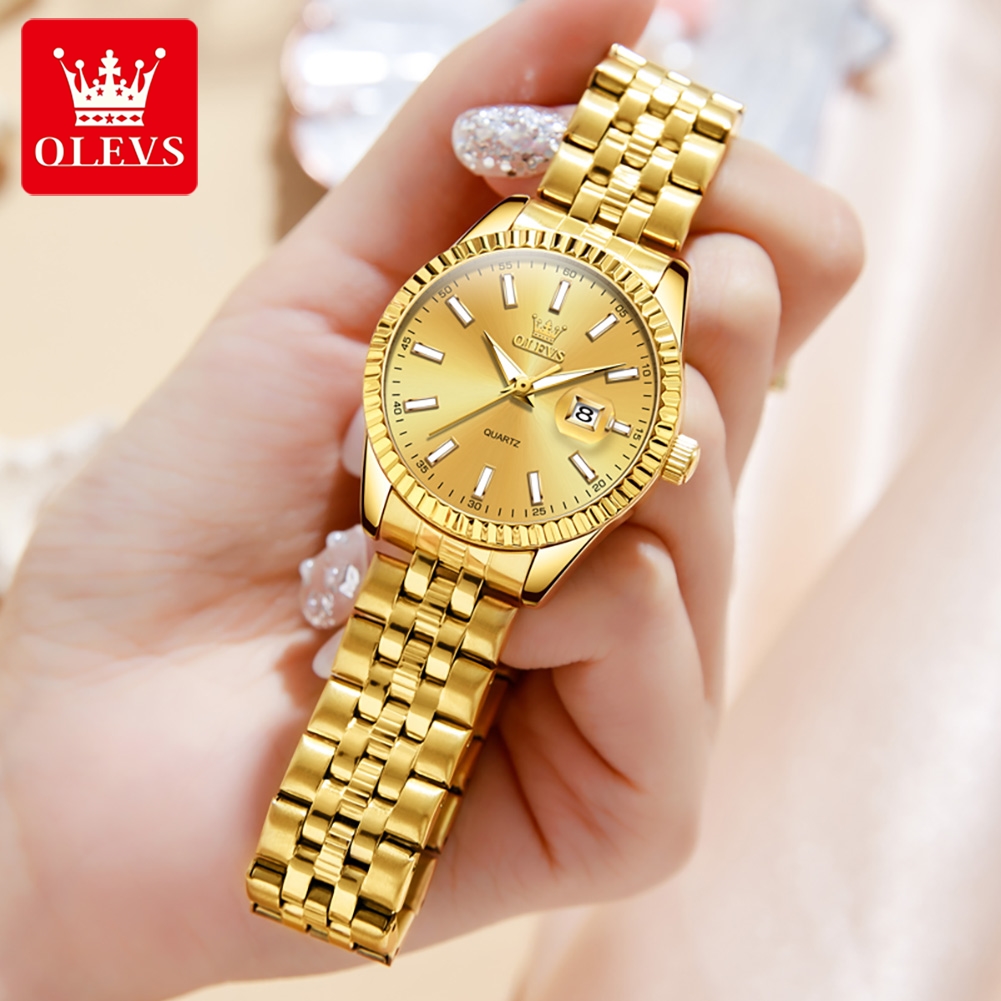 OLEVS-reloj de cuarzo para muj - Luxury Watch Green reseña y precio