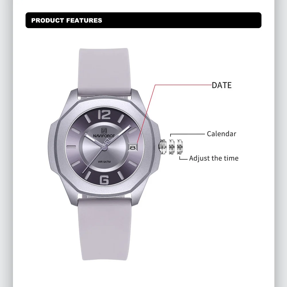 Reloj NAVIFORCE 7107 para muje - Luxury Watch Black reseña y precio