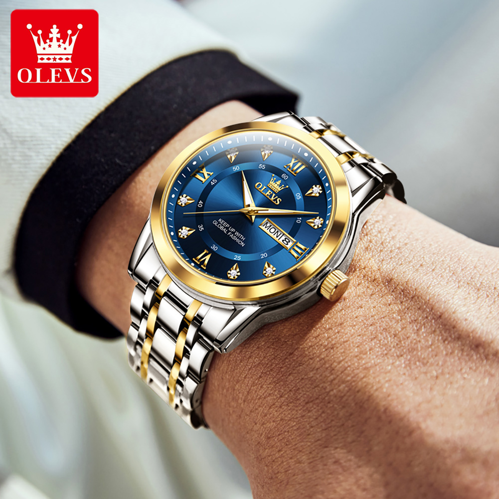 Marca OLEVS, relojes de moda p - Luxury Watch Green reseña y precio