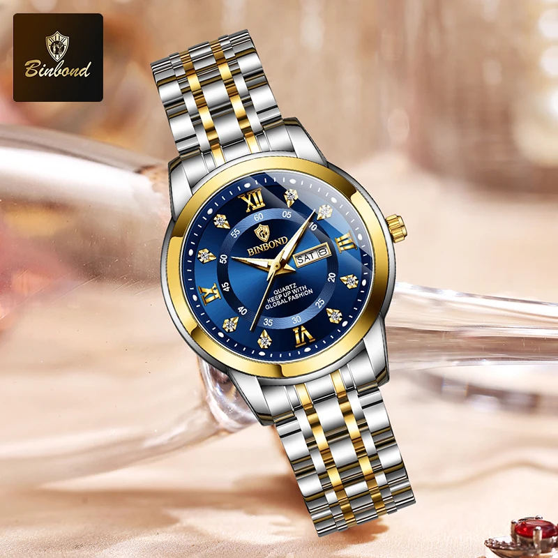 BINBOND B7169, relojes de cuar - Luxury Watch Green reseña y precio