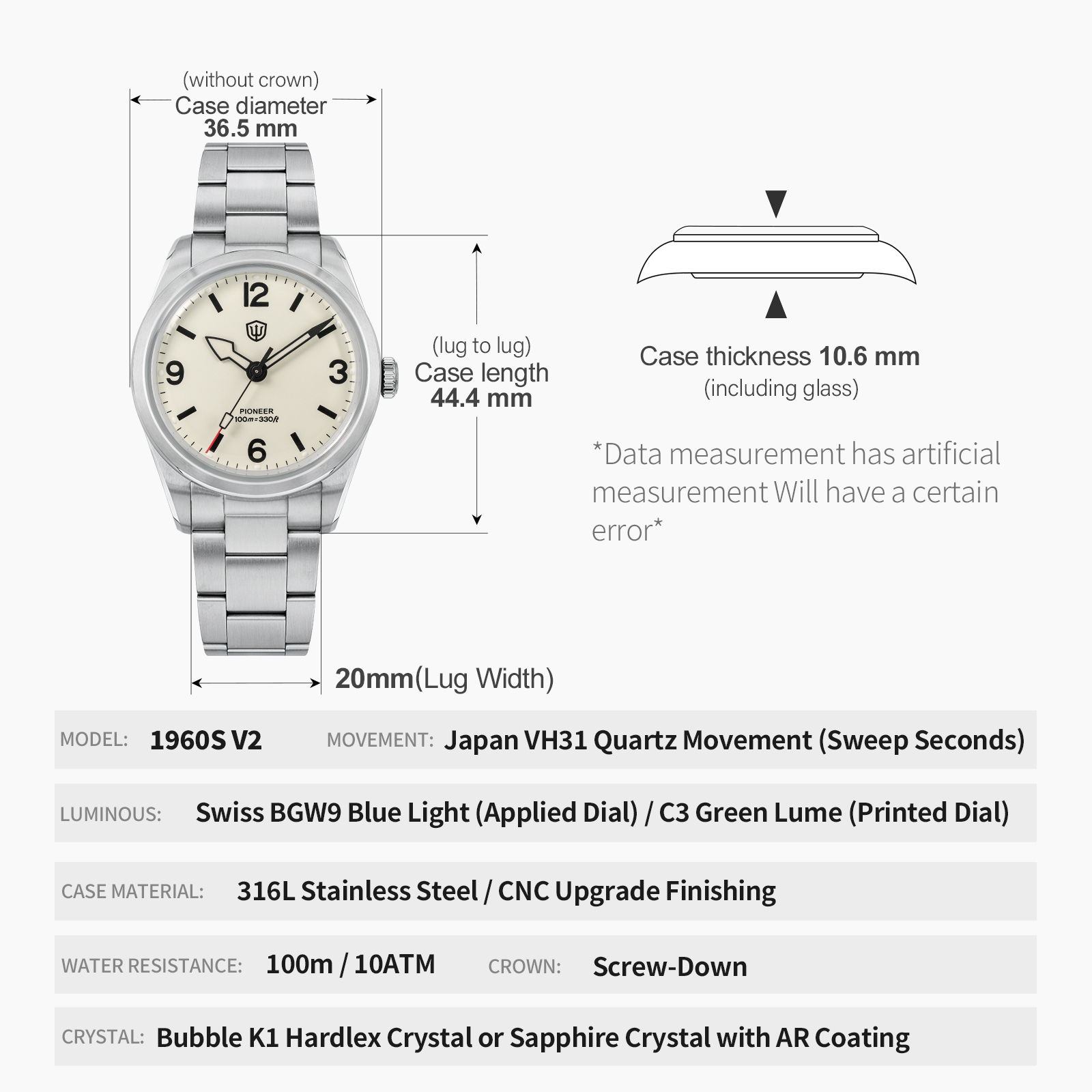 Reloj de pulsera Watchdives WD - Luxury Watch Green Dial reseña y precio