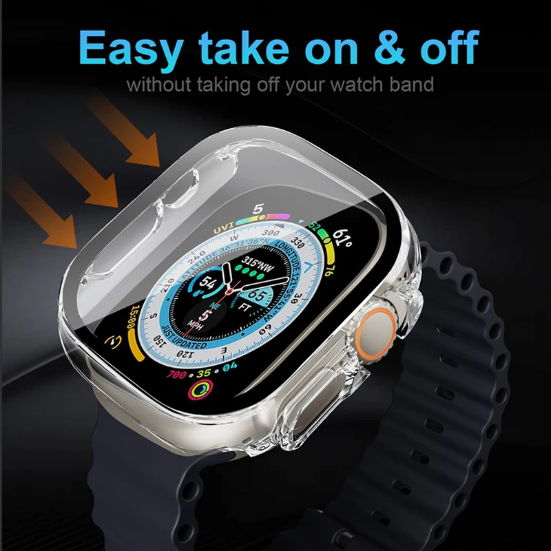 Vidrio + funda para Apple Watc - Luxury Watch Protection Film reseña y precio