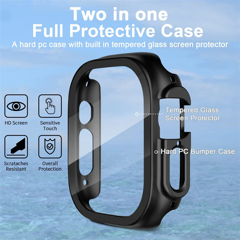 Vidrio + funda para Apple Watc - Luxury Watch Protection Film reseña y precio