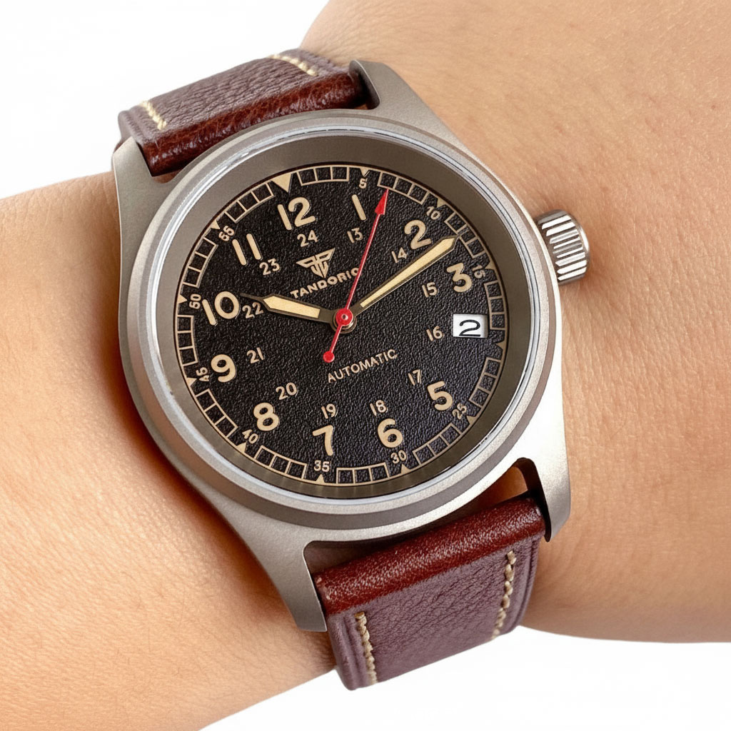Reloj personalizado de titanio - Automatic Pilot Watch reseña y precio